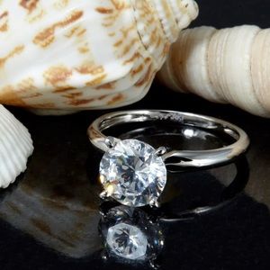 2.85 Ct Round Solitaire 14K White Gold Ring